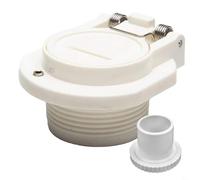 BEAZOOM GW9530 Conector giratorio para aspiradora para Zodiac y accesorio de succión de piscina con extremo abierto de 3/4 pulgadas, adaptador antimanguera, blanco, paquete de 2
