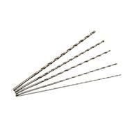 BEAZOOM Juego de brocas HSS extralargas de 200 mm, 5 piezas, acero de alta velocidad, para perforación de metal estriado recto para madera de acero inoxidable, 2/3/3,5/4/5 mm