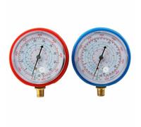 BEAZOOM Juego de manómetros HVAC de 2 piezas para R22 R410A para R134A R404A, medidores de presión alta y baja en PSI KPA para mantenimiento de CA