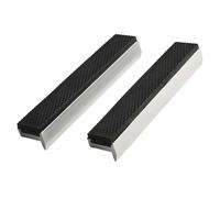 BEAZOOM Mordazas de tornillo de banco de aluminio con imanes, para cubiertas protectoras suaves, tornillo de banco de metal, para diseño en forma de V para hexagonal redondo para piezas planas, plata