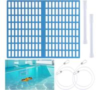 BEAZOOM Protector de skimmer de piscina ajustable compatible con INTEX y para COLEMAN, escudo de desechos de material PP con cuerda elástica y poste, reduce el tiempo de limpieza para piscinas sobre
