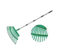 BEAZOOM Rastrillo de jardín de acero al carbono con mango extensible, escoba multifunción para quitar hojas, 47 x 33 cm de ancho