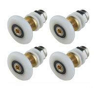 BEAZOOM Rodillos para puerta de ducha, ruedas centrales de latón, poleas deslizantes ajustables para corredores de recinto de baño (28 mm)