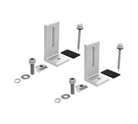 BEAZOOM Soporte de montaje de pata en L para panel solar, soporte de techo de aleación de aluminio para módulos fotovoltaicos en acero de color para techo de azulejos, paquete de 2