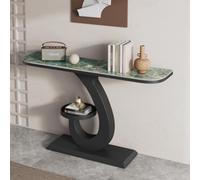 BEBANE Mesa Consola de Entrada de Lujo/Mesa Consola de Estilo Moderno, con Base de Metal, Mesa Decorativa Estrecha para Colocar detrás del sofá, para Sala de Estar(I,120cm/47.2in)