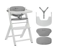 Bebeconfort Timba 2 con Cojín, Trona Bebé Evolutiva, Desde 6 meses hasta 110 kg, Silla Trona Bebé Comedor Ergonómica, Apta Todo Tipo Mesas, Bandeja Extraíble, Con Arnés, Blanco + Gris