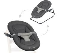Bebeconfort Timba Baby, hamaca 2 en 1, desde 0 - 6 meses, 0 - 9 kg, set recién nacido para trona, 2 posiciones de reclinación, asiento ultraacolchado, arnés de 3 puntos, Tinted Graphite (Gris)
