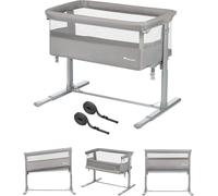 Bebeconfort Zina Colecho Bebé y Cuna Independiente Desde el Nacimiento hasta los 6 Meses (de 0 a 9 kg), Cuna Bebé Plegable, 5 Posiciones de Altura Ajustables, Colchón Reclinable, Mineral Grey