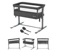 Bebeconfort Zina Cuna Colecho Bebé y Cuna Independiente Desde el Nacimiento hasta los 6 Meses (de 0 a 9 kg), Cuna Bebé Plegable, 5 Posiciones de Altura Ajustables, Colchón Reclinable, Mineral Graphite