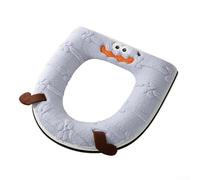 Bebykilemi Asiento de inodoro de terciopelo de algodón con cremallera, junta gruesa lavable de 48 x 40 cm, respaldo de poliuretano impermeable, para uso en invierno, se adapta a la mayoría de inodoros