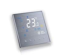 BecaSmart Series 3000 Termostato Inteligente Wi-Fi programable Cuatro Tubos para Aire Acondicionado Fan Coil con conexión WiFi para Soporte Intelligent Voice (Cuatro Tubos, SS Cepillado)