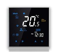 BecaSmart Series 3000 Termostato Inteligente Wi-Fi programable Dos Tubos para Aire Acondicionado Fan Coil con conexión WiFi para Soporte Intelligent Voice (Dos Tubos, Negro)