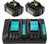 BECDXPal 2pcs 18V 5,5Ah Batería con Cargador DC18RD para Makita 18V Bateria | BL1850B BL1850 BL1840 BL1840B BL1830B BL1830 BL1820 BL1825 BL1815