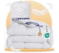 BedFabtasy Edredón de plumas y plumón de 200 x 200 cm, con certificado Oeko-Tex, edredón de 200 x 200, 100 % plumas y plumón extrasuaves, hipoalergénico, certificado RDS, edredón para todo el año