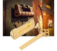 Bediffer Cerradura Antigua del Candado del Vintage en Tamaño Mini para los Joyeros y los Cajones Hechos de la Aleación Durable del Cinc (oro urraca)