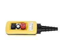 Bediffer Interruptor Colgante de Control de Polipasto de Grúa, Controlador de Elevación ABS Duradero con Parada de Emergencia para un Funcionamiento Seguro, 1 Unidad