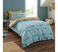 Bedlam - Cool Cars - Juego de Funda de edredón 100% algodón, tamaño de Cama para bebé/Cuna, Color Huevo de Pato