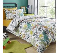 Bedlam Doodle Zoom - Juego de Funda nórdica para Cama Individual, 140 x 200 cm, polialgodón, fácil Cuidado, con Divertido Estampado de garabatos, Incluye 1 Funda de Almohada