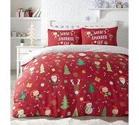 Bedlam Elf & Santa-Juego de Funda de edredón de fácil Cuidado, algodón poliéster, Suelto