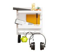 Bedside Floating Shelf - Wall Adhesive Tray, Slim Nightstand Ledge | Recogida sin taladro, bandeja para organizador de cables para cables, estantería de almacenamiento estética para pequeños, paquete