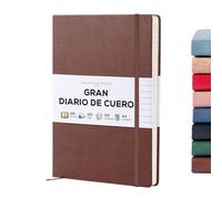 Beechmore Books Cuaderno Rayado - XL A4, Marrón I Libreta Grande Tapa Dura Cuero Vegano, Papel Grueso 120gsm Crema, Caja de Regalo, para Escritores, Diaristas, Reuniones de Negocios y Estudiantes