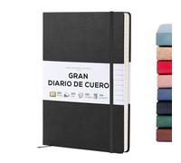 Beechmore Books Cuaderno Rayado - XL A4, Negro I Libreta Grande Tapa Dura Cuero Vegano, Papel Grueso 120gsm Crema, Caja de Regalo, para Escritores, Diaristas, Reuniones de Negocios y Estudiantes
