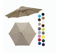 BEEGMA Toldo de Recambio de Sombrilla de 2.0/2.30/2.50/2.70/3.0m Tela para Sombrilla para Patio 6/8 Varillas Exterior Tela Toldo Repuesto (Color : Top, Size : 3.0m/10FT-6Ribs)