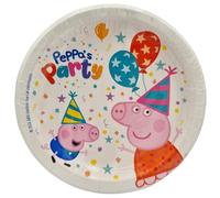 BeenSmile, 8 PLATOS 18 CM PEPPA PIG, Platos Desechables para Fiesta de Cumpleaños Infantil, Artículos de Decoración para Fiestas Temáticas, Material Papel