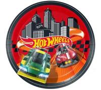 BeenSmile, 8 PLATOS 23 CM HOT WHEELS, Platos Desechables para Fiesta de Cumpleaños Infantil, Artículos de Decoración para Fiestas Temáticas