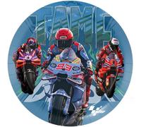 BeenSmile, 8 PLATOS 23 CM MOTO GP, Platos Desechables para Fiesta de Cumpleaños Infantil, Artículos de Decoración para Fiestas Temáticas