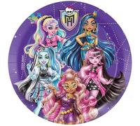 BeenSmile, 8 PLATOS MONSTER HIGH, Platos Desechables para Fiesta de Cumpleaños Infantil, Artículos de Decoración para Fiestas Temáticas (23 Cm)