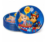 BeenSmile, 8 Platos Platos Patrulla Canina Cumpleaños 18 CM, Platos Desechables para Fiesta de Cumpleaños Infantil, Artículos de Decoración para Fiestas Temáticas
