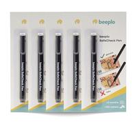 beeplo Rotulador Detector Billetes Falsos SafeCheck Pen, 5 Unidades