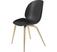 Beetle Silla de Comedor Patas de Madera Roble Semi Mate/ Negro