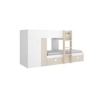 Befara Cama Tren con Armario Colin - Blanco/Alistonado