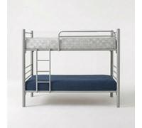 Befara Litera Divisible Ceres - 2 Camas Individuales, Estructura Metálica, Moderna y Resistente - Plata - 80 x 180 - Sin Cama supletoria