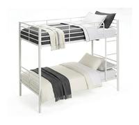 Befara Litera Divisible Twins - Convertible en 2 Camas, Estructura Acero epoxy, protección Anti-caídas - Blanco - 80 x 190