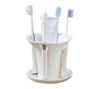 Befeixue Soporte De Pie para Cepillos De Dientes - Base Cerámica Estable con Ranuras de Drenaje | Portacepillos Baño | para Pasta Dientes, Bolígrafo, Peine, Maquinilla De Afeitar, Oficina, Hogar,