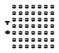 Begino 50 tornillos Chicago M4 x 3 mm ranurados para encuadernación de remaches, color negro