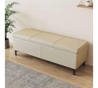 Bei - Banco de piel sintética con tapa de elevación de 100 cm de largo, reposapiés acolchado para dormitorio, cama, cofre, multifunción, Sto Solut
