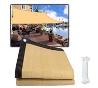 Bei e Cloth Tela 90% resistente a los rayos UV, 2 x 2 m a 9 x 10 m, tela solar con ojales para cubierta de privacidad (tamaño: 4 x 8 m/13 x 26 pies)