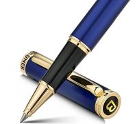BEILUNER Bolígrafo Roller de Lujo, Detalles Dorados 24K, Diseños Nobles y Elegantes, Recambio Schneider, Mejor Set de Regalo para Hombre y Mujer, Profesional, Oficina Ejecutiva - Azul y Oro