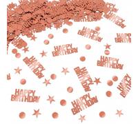 BEISHIDA 300 confeti de mesa de feliz cumpleaños, círculos de puntos y estrellas, decoraciones de fiesta de cumpleaños, para bebés, hombres, mujeres, niños, cumpleaños, suministros de fiesta, color