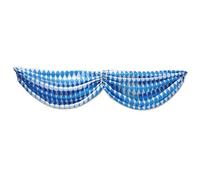 Beistle 54677 Oktoberfest - Banderines de tela, 1,5 m, color azul y blanco