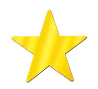 Beistle 55839-GD 24-Piece Foil Star Cutouts, 12-Inch