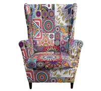 BEIWOSHA Fundas for sillón orejero Retro 2 Piezas | Fundas elásticas for sillones orejeros de spandex Fundas for sofás marroquíes(1)