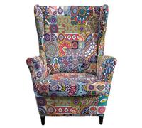 BEIWOSHA Fundas for sillón orejero Retro 2 Piezas | Fundas elásticas for sillones orejeros de spandex Fundas for sofás marroquíes(2)