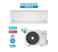 Beko BEHPG125 + BEHPG126 Aire Acondicionado 12000Btu 3.5Kw WIFI Evolutio 2024, R32 Inverter, Blanco - Novedad