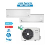 Beko BGMPO181 + BGMPI 095-095 Set de Aire Acondicionado Dual Split Evolutio 2025 WiFi 9+9 Btu 5,3Kw Inverter R32