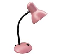BEL AIR HOME - Lámpara de Escritorio PISA - Flexo para Mesa de Trabajo o Mesita de Noche de Metal - Interruptor ON/OFF - 1xE27 (BOMBILLA NO INCLUIDA) (ROSA)